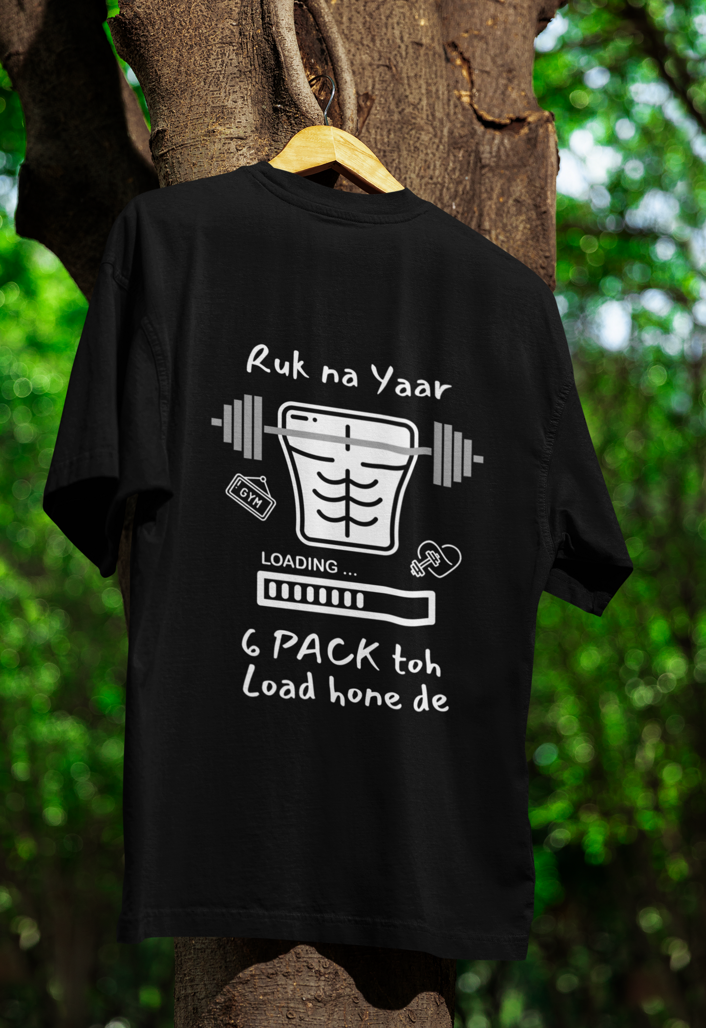6 Pack Gym T-Shirt by HUSTLE CLAN