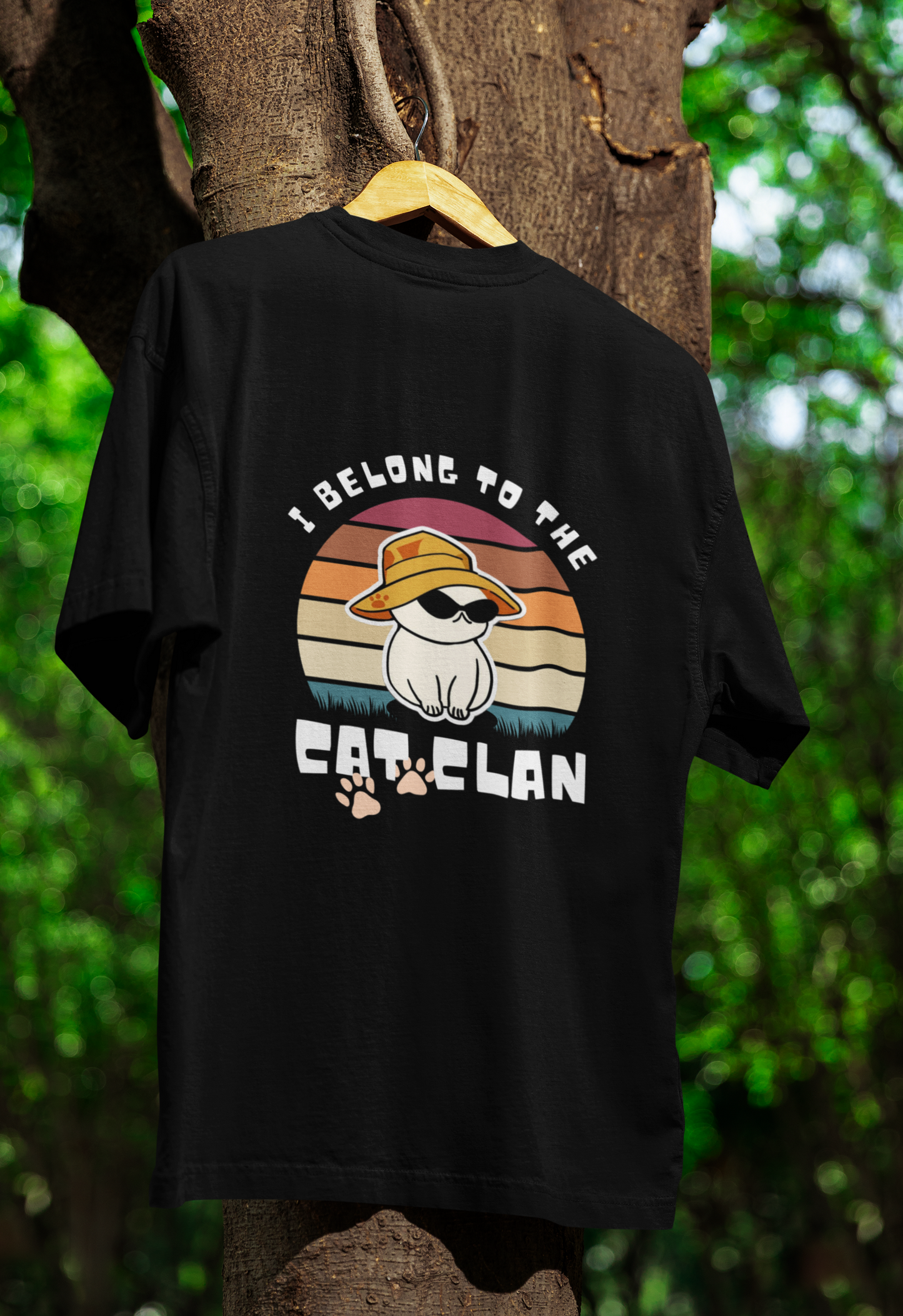 Cat Clan Black T-Shirt by HUSTLE CLAN