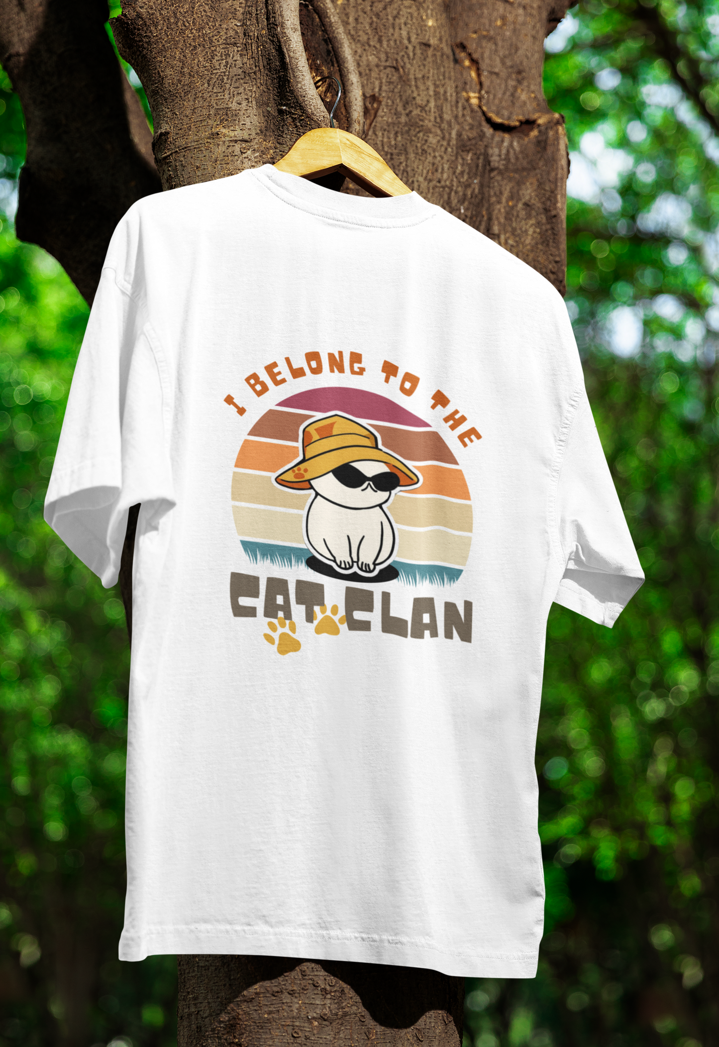 Cat Clan White T-Shirt by HUSTLE CLAN