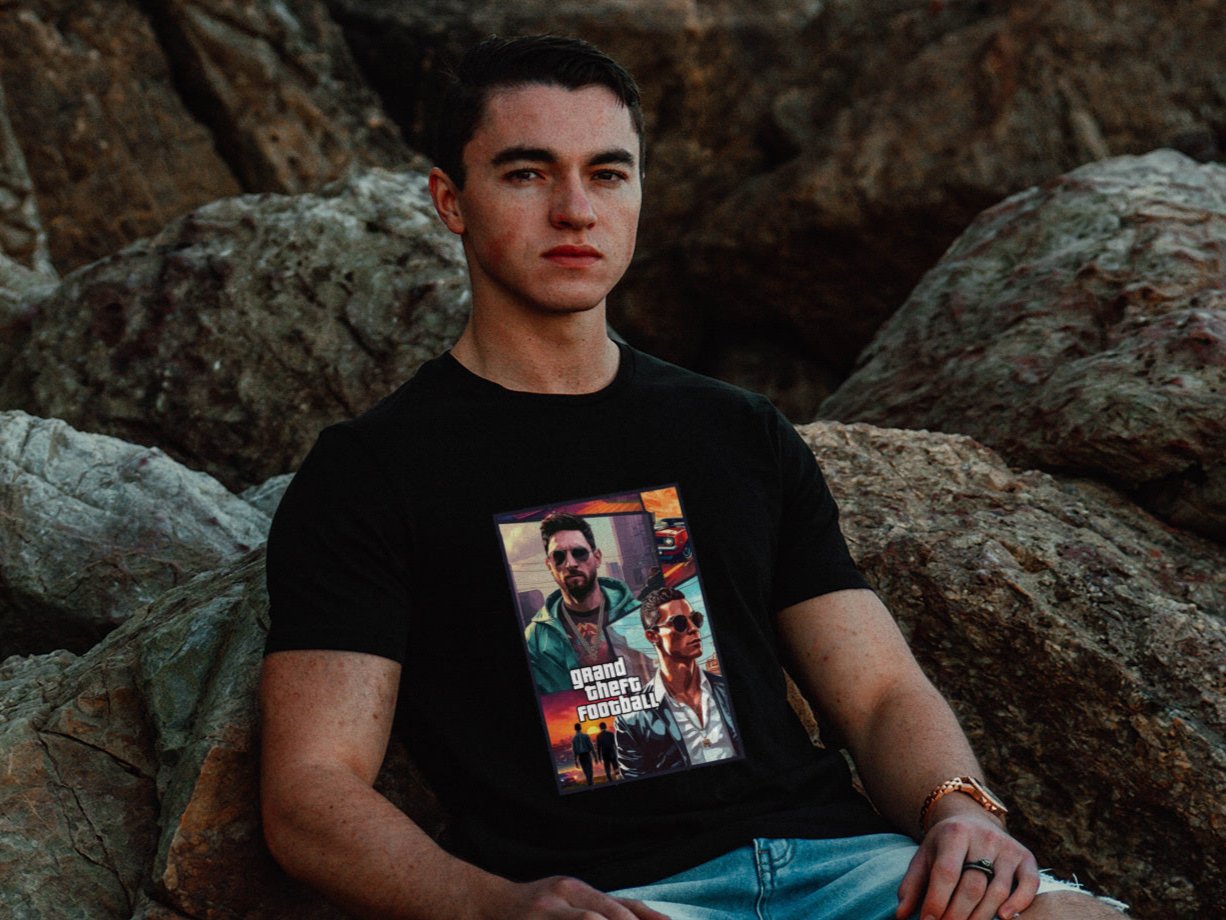 GTA inspired Messi & Ronaldo themed T-Shirt by HUSTLE CLAN
