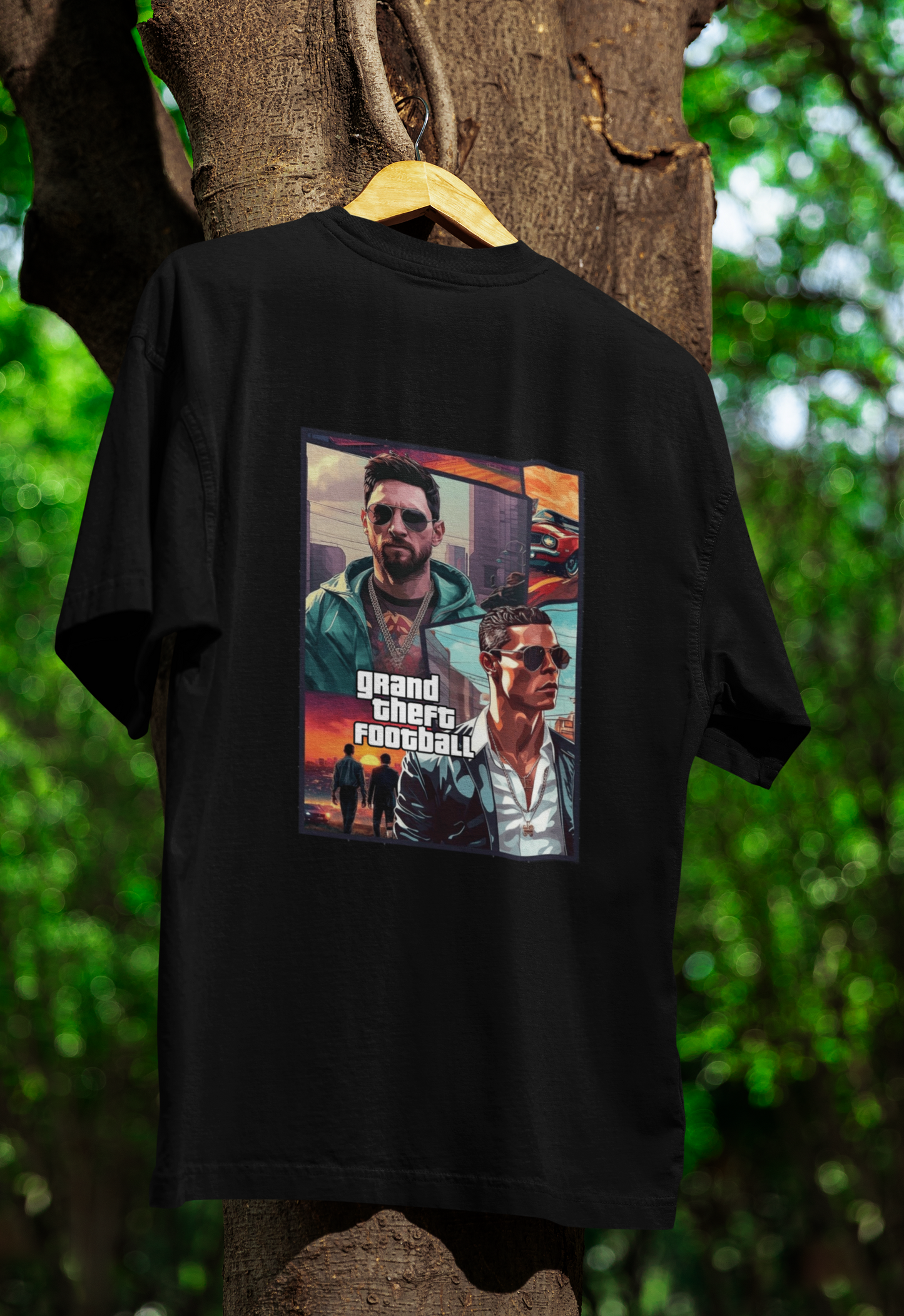 GTA inspired Messi & Ronaldo themed T-Shirt by HUSTLE CLAN