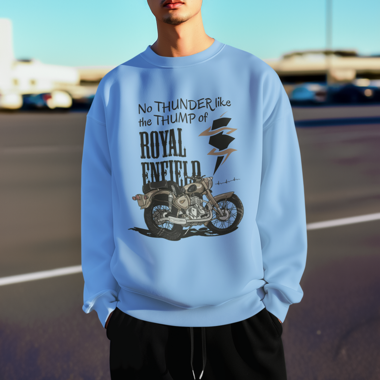 Royal Enfield Sweatshirt by HUSTLE CLAN