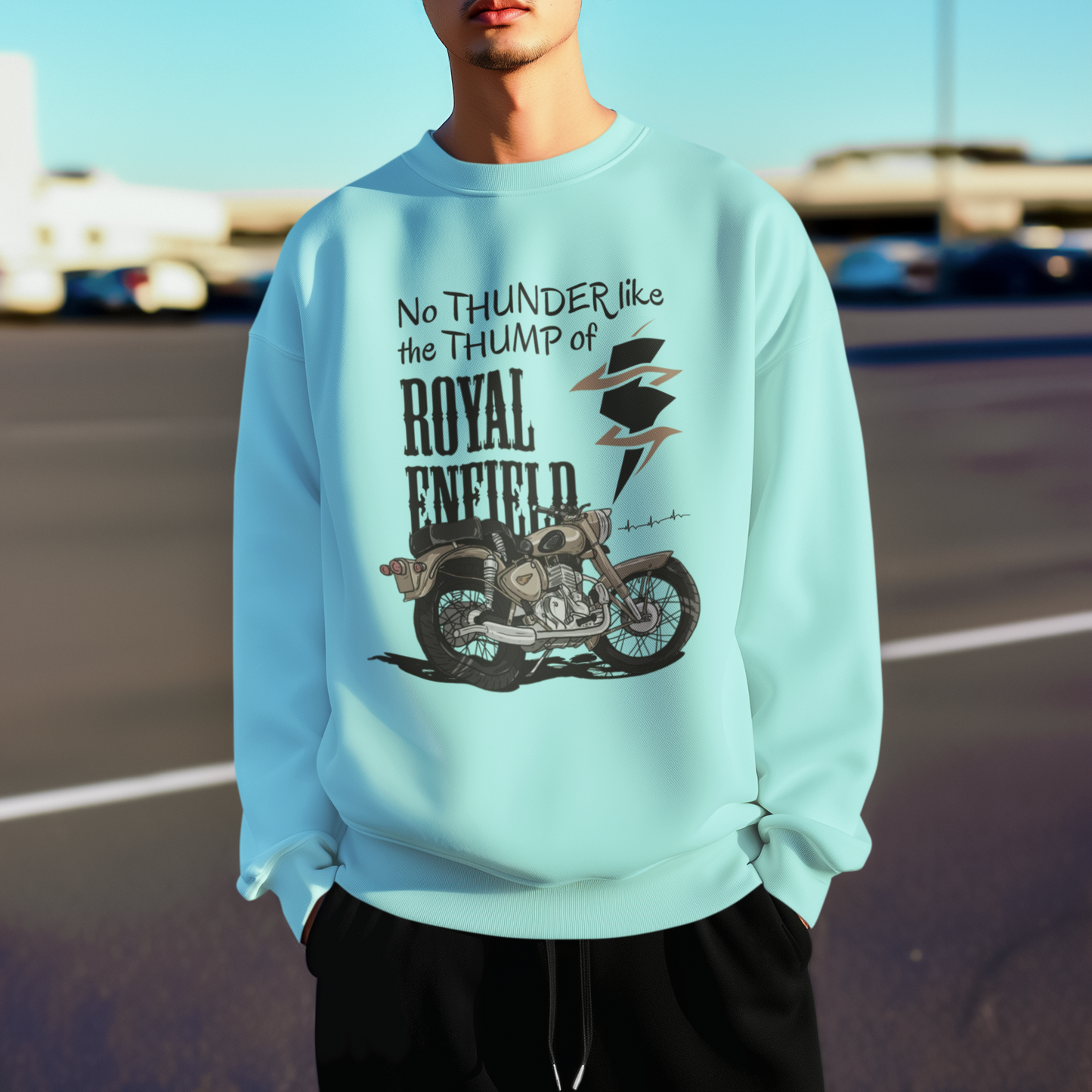 Royal Enfield Sweatshirt by HUSTLE CLAN