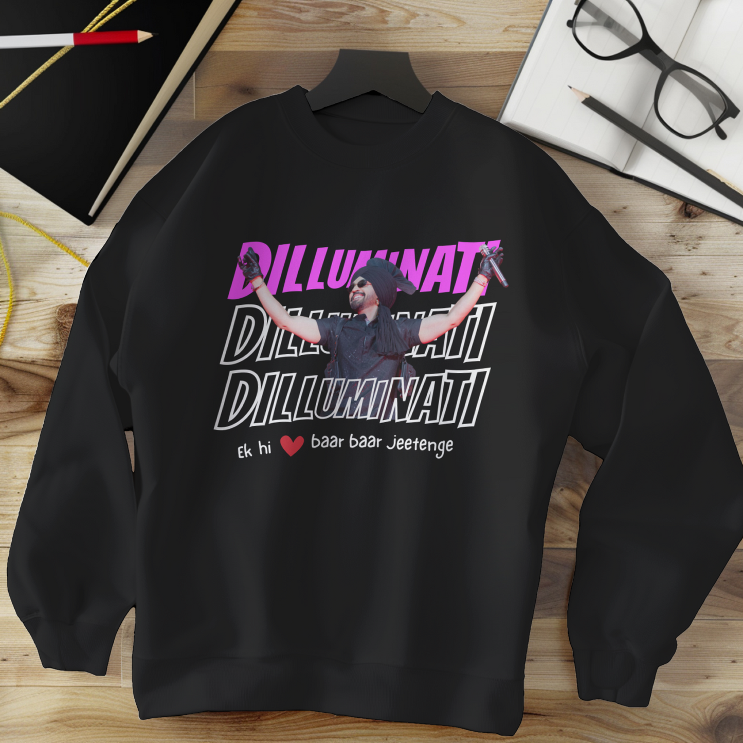 Diljit Dosanjh DILLUMINATI Unisex Sweatshirt by HUSTLE CLAN