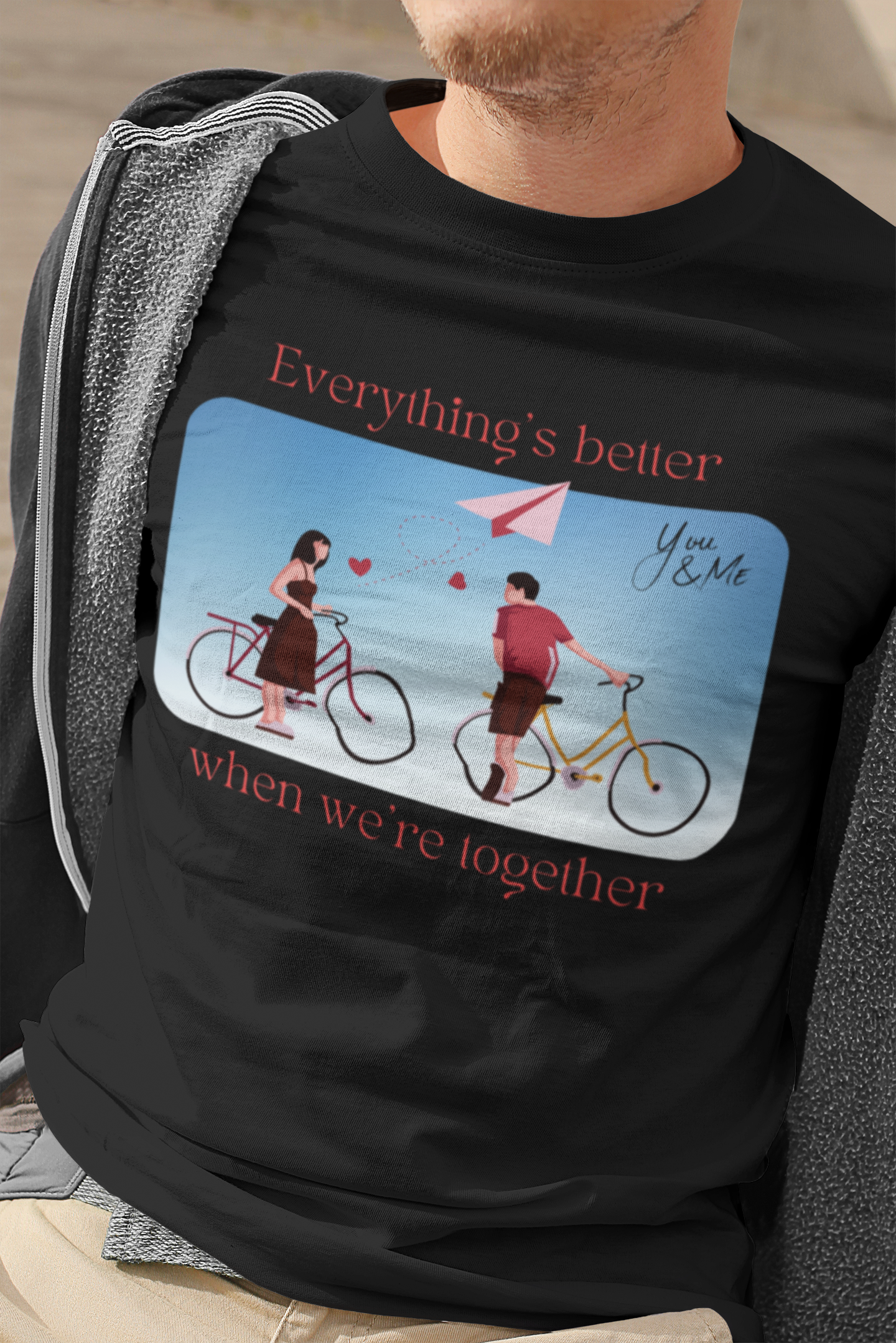 Better Together (Men) Couple T-shirt by HUSTLE CLAN