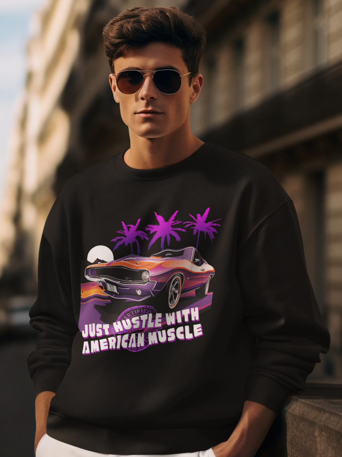 American Muscle Sweatshirt by HUSTLE CLAN