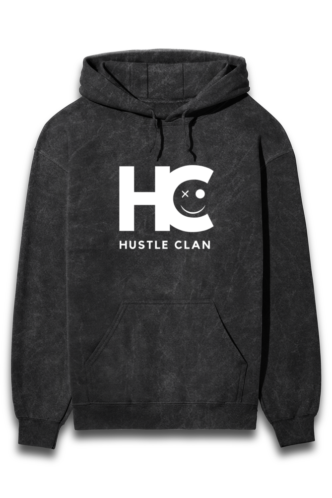 Limited Edition HUSTLE CLAN Acid Wash Unisex Hoodie