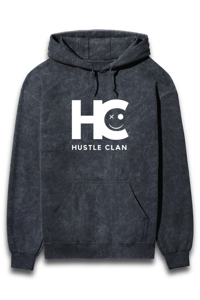 Limited Edition HUSTLE CLAN Acid Wash Unisex Hoodie