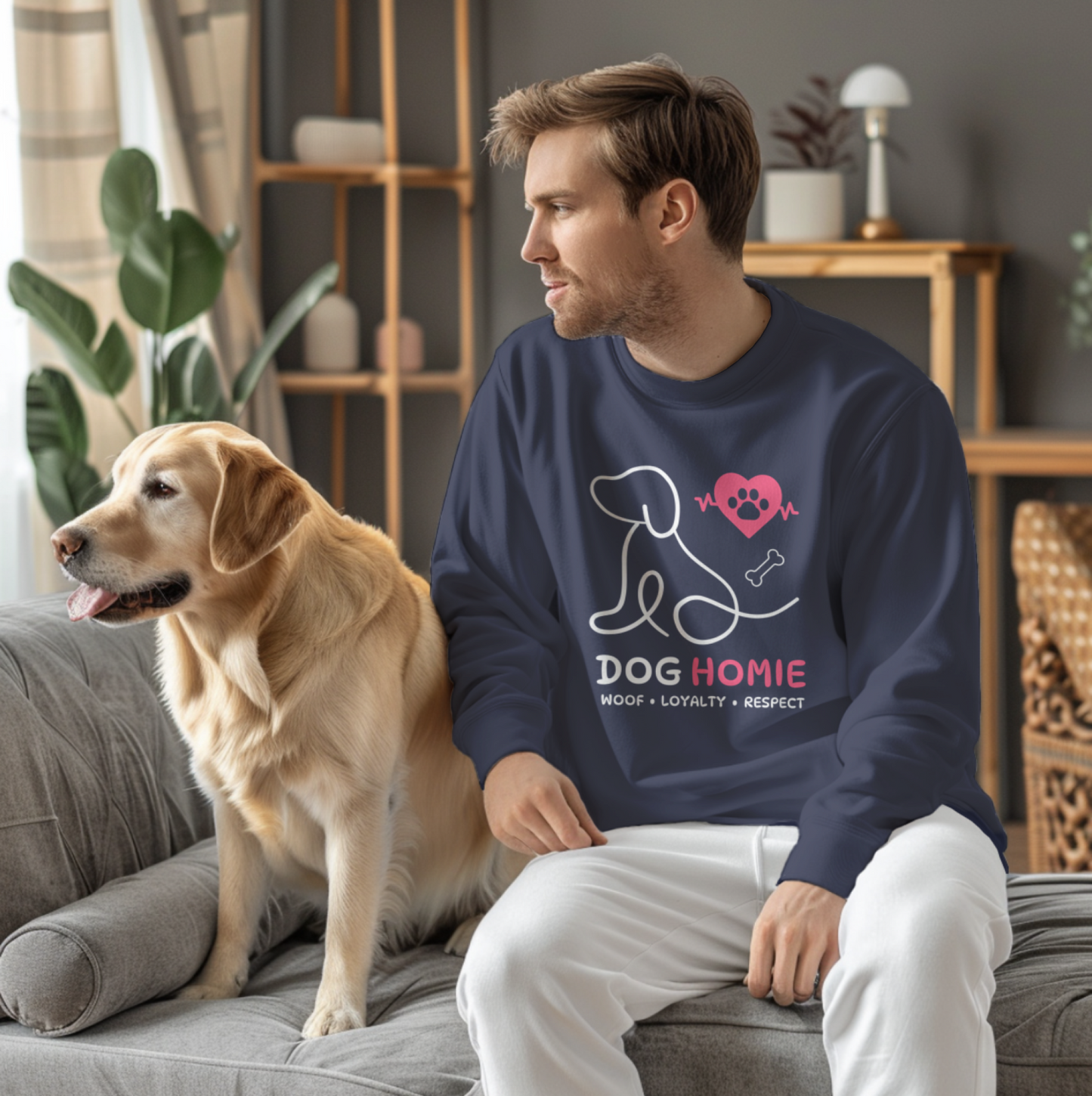 Dog Homie UNISEX Sweatshirt by HUSTLE CLAN