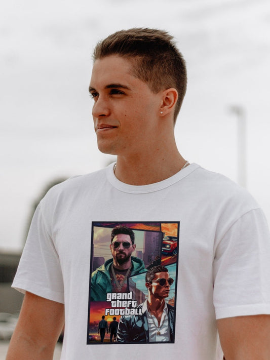 GTA inspired Messi & Ronaldo themed T-Shirt by HUSTLE CLAN