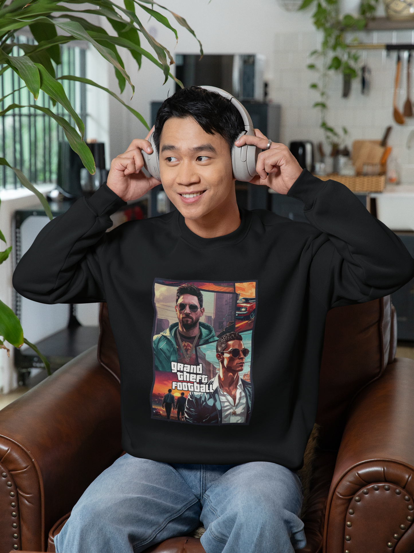 GTA inspired Messi & Ronaldo themed Unisex Sweatshirt by HUSTLE CLAN