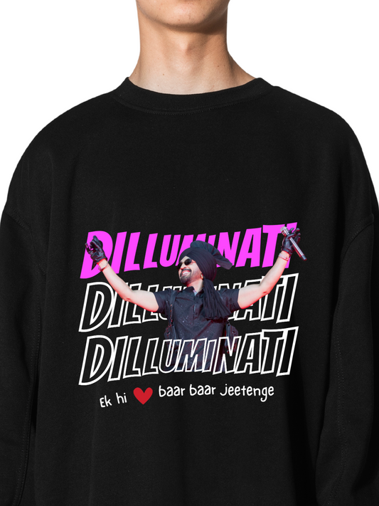 Diljit Dosanjh DILLUMINATI Unisex Sweatshirt by HUSTLE CLAN