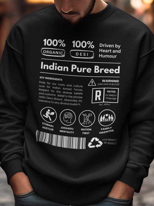 Indian Pure Breed Unisex Sweatshirt by HUSTLE CLAN