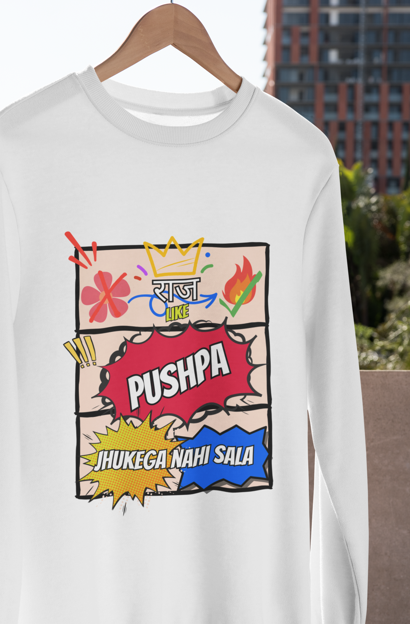 Pushpa Raj Sweatshirt by HUSTLE CLAN