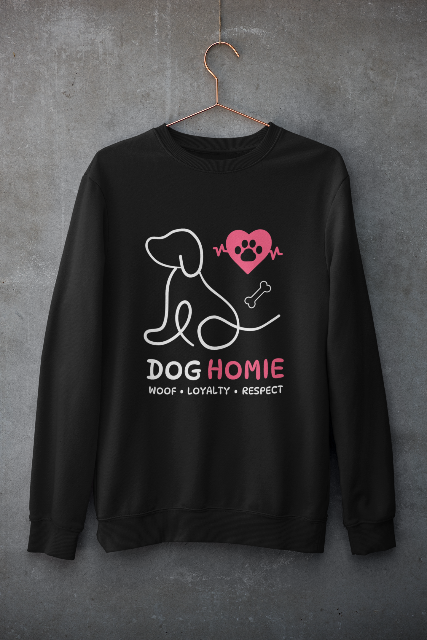 Dog Homie UNISEX Sweatshirt by HUSTLE CLAN