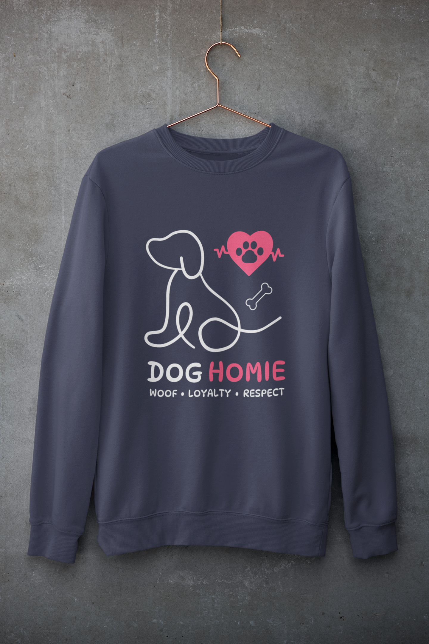 Dog Homie UNISEX Sweatshirt by HUSTLE CLAN