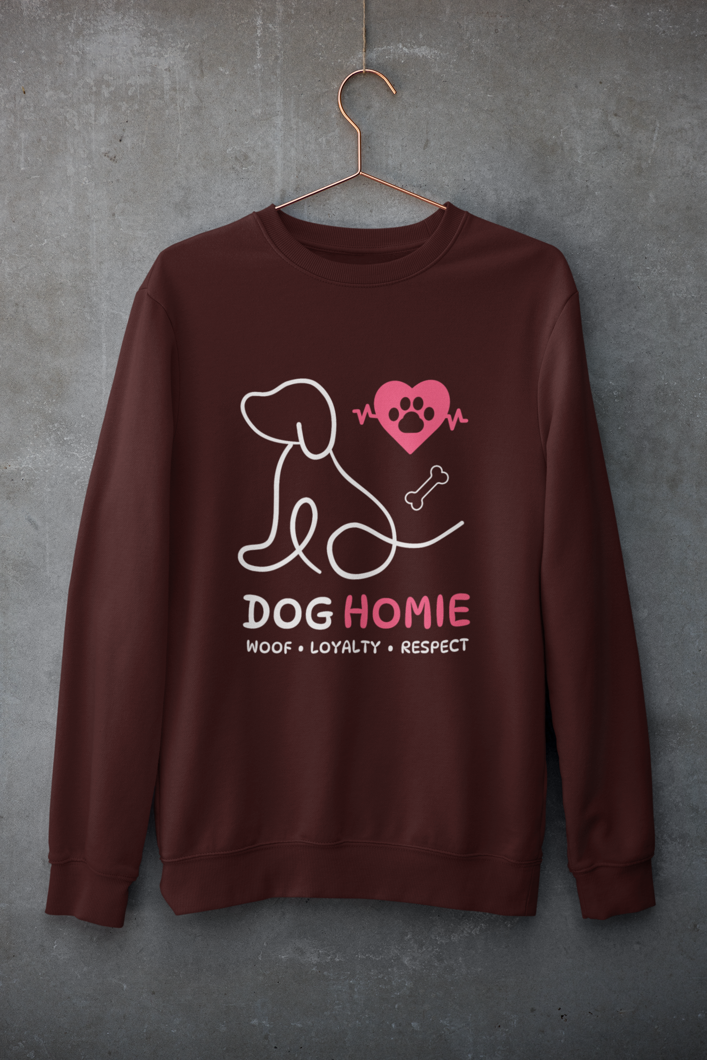 Dog Homie UNISEX Sweatshirt by HUSTLE CLAN