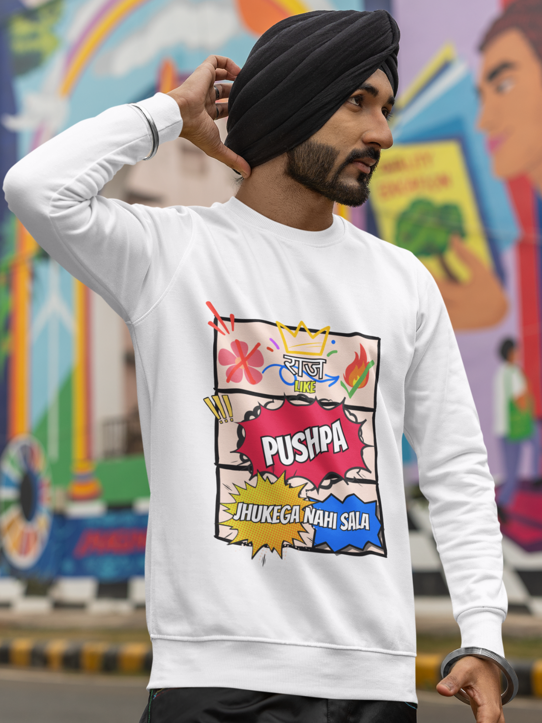 Pushpa Raj Sweatshirt by HUSTLE CLAN