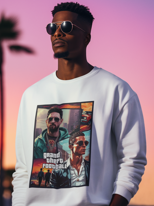 GTA inspired Messi & Ronaldo themed Unisex Sweatshirt by HUSTLE CLAN