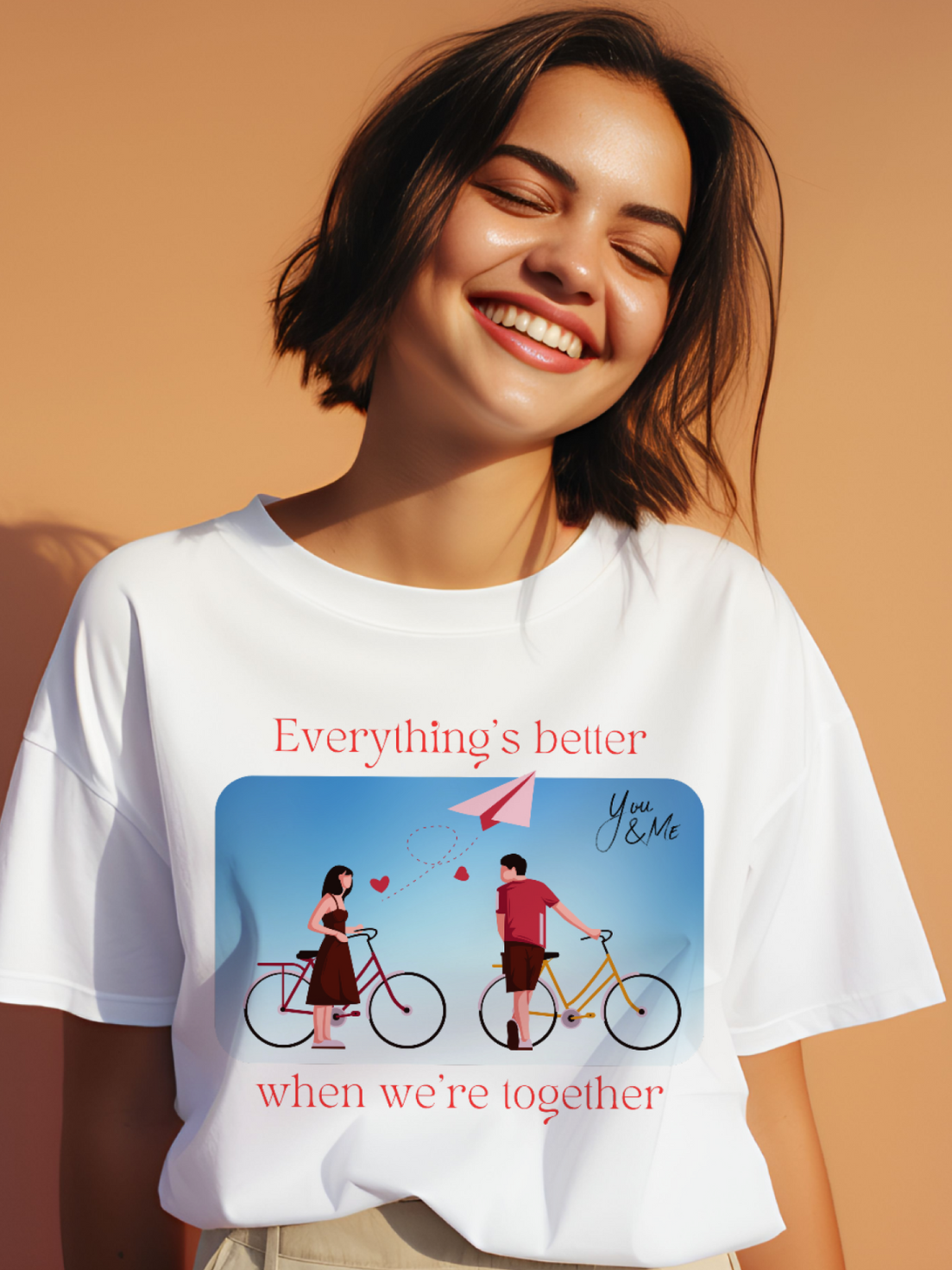 Better Together (Women) Couple T-shirt by HUSTLE CLAN