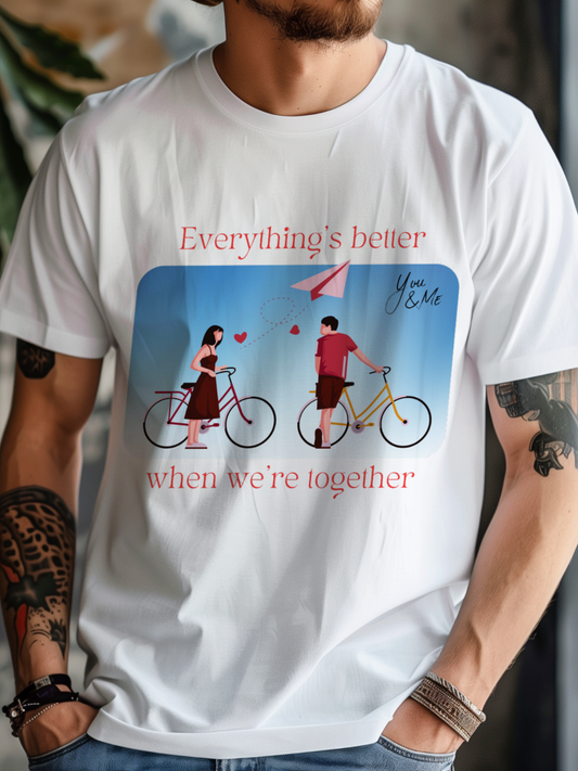 Better Together (Men) Couple T-shirt by HUSTLE CLAN