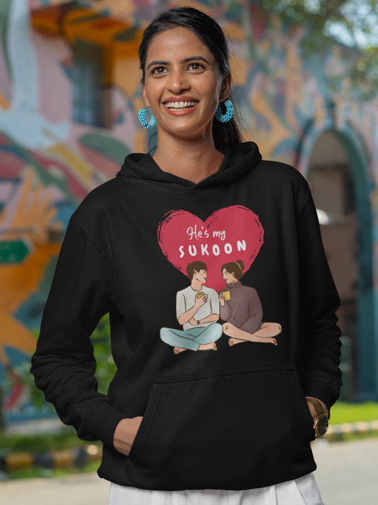 Couple Twinning - Sukoon Hoodie by HUSTLE CLAN