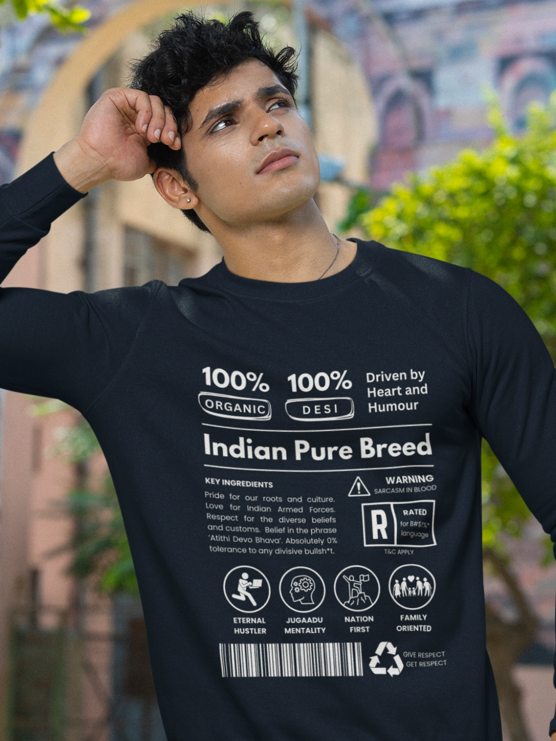 Indian Pure Breed Unisex Sweatshirt by HUSTLE CLAN