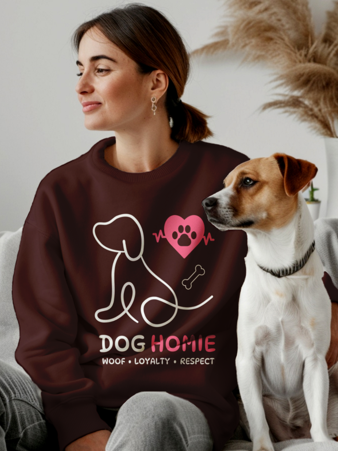 Dog Homie UNISEX Sweatshirt by HUSTLE CLAN